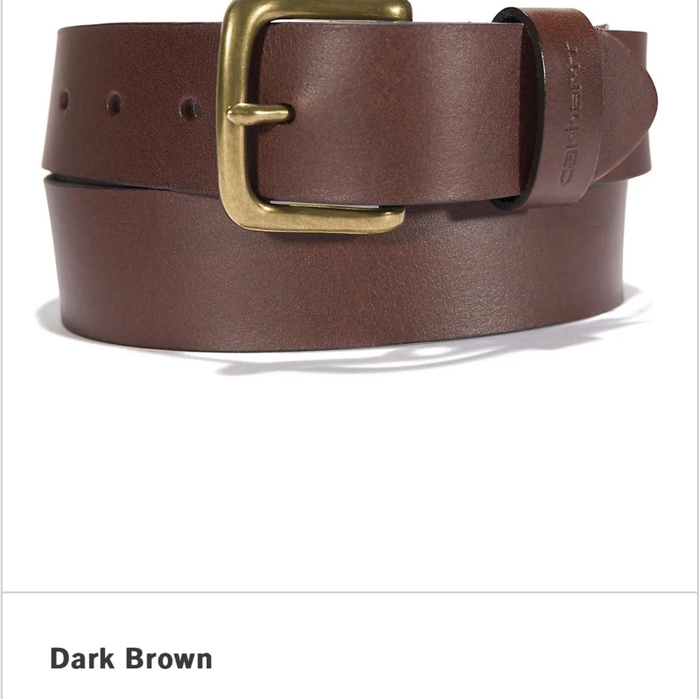 NWT Men’s Carhartt Casual Bridle Leather Belt/ Brown/ Small - Picture 3 of 9